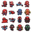 Pingentes De PVC Do Homem-Aranha (16 Peças) Para Crocs, Chinelos Bolha E Sandálias - Presente De