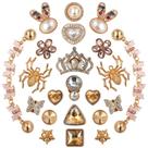 Pingentes de sapato Charm Lugailly, 22 peças de metal dourado