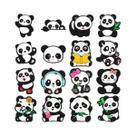 Pingentes De Sapato Com Padrão De Panda, 16 Peças, Decorações De PVC Para Sandálias Croc, Presentes