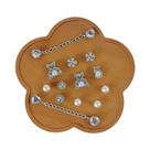 Pingentes De Sapato Com Pérolas Prateadas, Corações De Urso E Correntes De Diamantes, 13 Peças, Pingentes De Sapato Com Pérolas Prateadas, Corações De Urso E Correntes De Diamantes, 13 Peças,