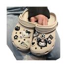 Pingentes De Sapato Hello Kitty Preto E Branco Para Sandálias Femininas, Fivelas Decorativas,