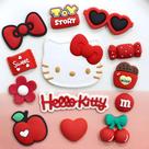 Pingentes De Sapato Hello Kitty Vermelhos: Decorações Fofas De Laço De Desenho Animado Para Crocs E