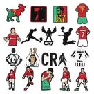 Pingentes De Sapato Infantil Do Craque De Futebol Cristiano Ronaldo, 18 Peças/Conjunto, Acessórios