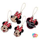 Pingentes minnie mouse com 4 unid - RICA FESTAS