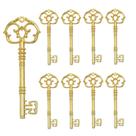 Pingentes vintage Skeleton Key Charms Aokbean, 20 unidades de metal dourado de 8 cm