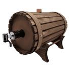 Pingômetro Madeira Formato Barril Artesanal Para Cachaça Vinho Garrafa Vidro 5 Litro TUBAO5L