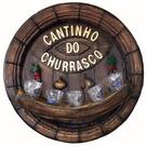 Pingômetro Placa Tampa de Barril Decorativa Cantinho do Churrasco - 5 Copos Pingômetro Placa Tampa de Barril Decorativa Cantinho do Churrasco - 5 Copos