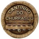 Pingômetro Placa Tampa de Barril Rústica Cantinho do Churrasco - 5 Copos Pingômetro Placa Tampa de Barril Rústica Cantinho do Churrasco - 5 Copos