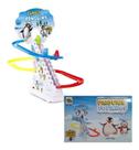 Pinguim Brinquedo Pista Musical Pinguim Escorregador Escada A Pilha