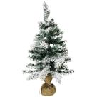 Pinheiro Nevado Rústico Luxo Base Linho Juta 60cm - Bela Flor