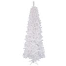 Pinheiro Vickerman Pre-Lit Salem Pine Tree com 150 luzes LED multicoloridas foscas, 5,5 pés, branco