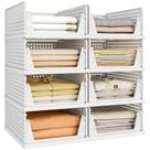 Pinkpum Kit com 8 Organizadores de Plástico Dobráveis e Empilháveis para Guarda-Roupa