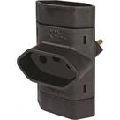 Pino 3 Saidas 2 Polos+Terra Perlex Preto 345Prc/10 - Kit C/10 Pino 3 Saidas 2 Polos+Terra Perlex Preto 345Prc/10 - Kit C/10