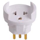 Pino Adaptador 2P + T Bipolar 10A 250Volts Cinza - 1209 - ILUMI