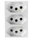 Pino adaptador 3 saidas monobloco 2p+t 20a ilumi Pino adaptador 3 saidas monobloco 2p+t 20a ilumi
