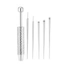 Pino De Inserção Cônico De Titânio Para Piercing De Nariz Sem Rosca, Brincos De Encaixe De 5, 6 E 8 Pino De Inserção Cônico De Titânio Para Piercing De Nariz Sem Rosca, Brincos De Encaixe De 5, 6 E 8