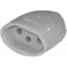 Pino Femea 2 Polos+Terra Daneva 20A Cinza Dn1608 - Kit C/12