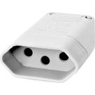 Pino Femea 2 Polos+Terra Perlex 10A Branco 2043Brc/10 - Kit C/10