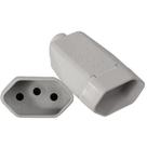 Pino femea 20a cinza mectronic - 2 polos + t