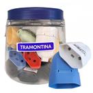 Pino Femea Tramontina 2 Polos 10A. Colorido Pote Com 24 Pecas - Kit C/24 Pecas Pino Femea Tramontina 2 Polos 10A. Colorido Pote Com 24 Pecas - Kit C/24 Pecas