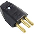 Pino Macho 2 Polos+Terra Perlex 20A Preto 1048Prc/10 - Kit C/10 Pino Macho 2 Polos+Terra Perlex 20A Preto 1048Prc/10 - Kit C/10