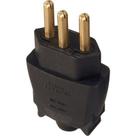 Pino macho 20a preto mectronic - 2 polos + t Pino macho 20a preto mectronic - 2 polos + t