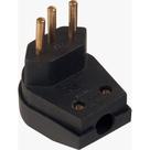 Pino Macho 3p 10a Triangular Com Prensa Cabo Preto - Pvc 10a - 250v