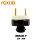 Pino Plug Eletrico Macho De Porcelana Bipolar 2p 20A FOXLUX Pino Plug Eletrico Macho De Porcelana Bipolar 2p 20A FOXLUX