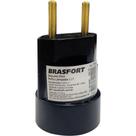 Pino Porta Lampada 2 Polos Brasfort Preto 7995 - Kit C/20