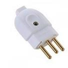 Pino Prensa Cabo Macho Interneed 2 Polos+Terra 10A. Branco 61724 - Kit C/10 Pecas