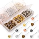 Pinos de pressão Yalis Map Tacks de 3 mm, cor metálica, 360 unidades