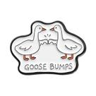 Pins De Esmalte Engraçados Goose Bumps, Broches Personalizados De Animais De Desenho Animado Para