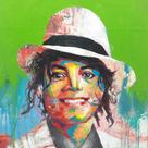 Pintura Acrilica sobre tela , quadro decorativo Michael Jackson
