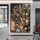 Pintura artística de parede Attack on Titan 35x50cm