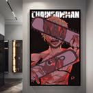 Pintura artística de parede Chainsaw Man Denji 30x40cm Tela de pano