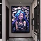 Pintura de arte de parede Quadro Jinx LOL Canvas 40x60cm