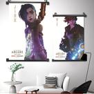 Pintura de parede Arcane League of Legends Jinx e Vi