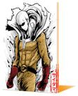 Pintura de parede em tela One Punch Man Saitama Anime 40x60cm
