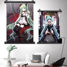 Pintura de parede Hanging Scroll Hatsune Miku Anime x2