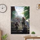 Pintura de parede ilustrada em tela de anime Attack on Titan