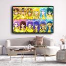 Pintura de parede Saint Seiya Gold Saints Family 40x60cm