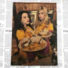 Pintura de pôster 2 Broke Girls Arte de parede vintage 30x42cm Pintura de pôster 2 Broke Girls Arte de parede vintage 30x42cm