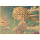 Pintura de pôster Arte de parede vintage Violet Evergarden Anime Pintura de pôster Arte de parede vintage Violet Evergarden Anime