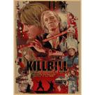 Pintura de pôster Kill Bill Arte cinematográfica retrô vintage