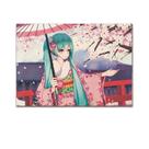 Pintura de pôster Vintage Hatsune Miku 51,5x36cm Arte de parede
