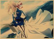 Pintura de pôster vintage Violet Evergarden Anime 30x42cm Pintura de pôster vintage Violet Evergarden Anime 30x42cm