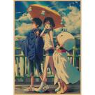 Pintura de pôster Weathering With You Vintage 29,7x42cm