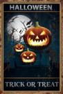 Pintura em ferro Arte de parede de metal vintage, truque ou guloseima de Halloween