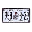 Pintura em ferro, decoração de parede, placa de metal Michael Jackson, 20x30cm