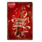 Pintura em ferro, decoração de parede vintage de Coca-Cola, 20x30cm